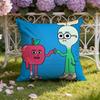 Anime Food A-AppleS And OnionS Cushion Cover Home & Car Dual-Scene Pillow Cover: Reversible for Premium Comfort