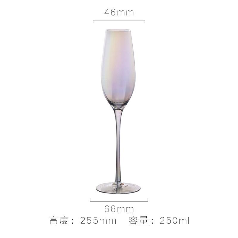 2Pcs Colorful Red Wine Glass Set Goblet Champagne Glass Cocktail Glass Ice Cream Cup Water Cup Gift