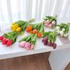 Yousheng Artificial Tulip Flower 12" Real Touch Long Stem Fake Tulip Flower for Spring Easter Home Kitchen Wedding Dining Table