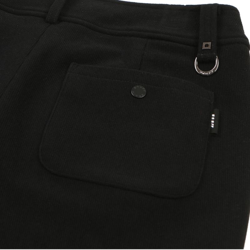 Onoff Women S Semi Wide Corduroy Fleece pantS Of5013lb Black
