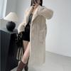 New European Mink Eco-friendly Fur Coat, Imitation Fur Mid-length Imitation Mink Fur Bathrobe Style Coat for Women
