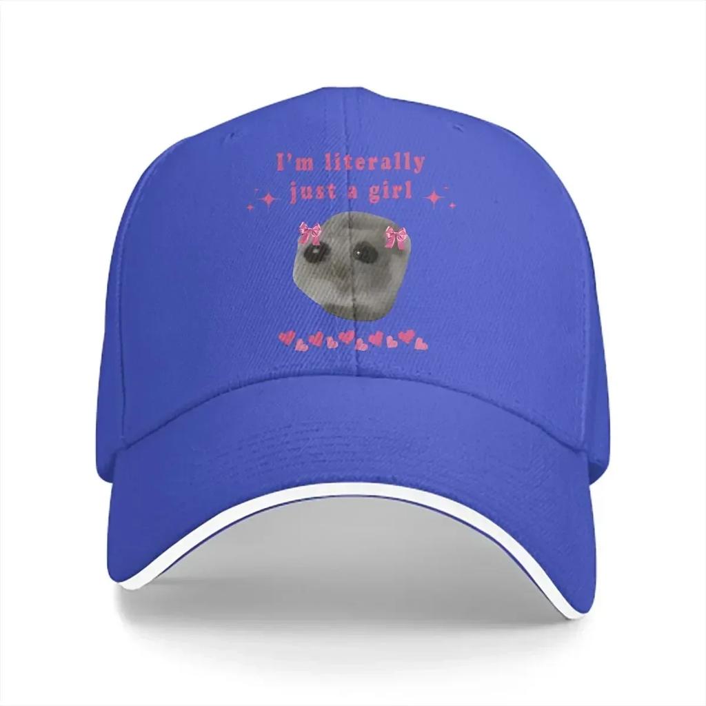Im Just A Girl Baseball Caps Peaked Cap Sad Hamster Sun Shade Hats for Men Women