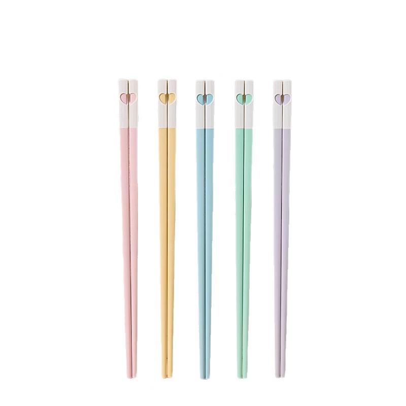 Ru Han Mixed Color Heart Chopsticks Set
