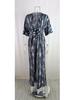 2025 Women's European & American V-Neck Tie-Up Jumpsuit - Sexy Loose Autumn Wear, 3/4 Sleeves.