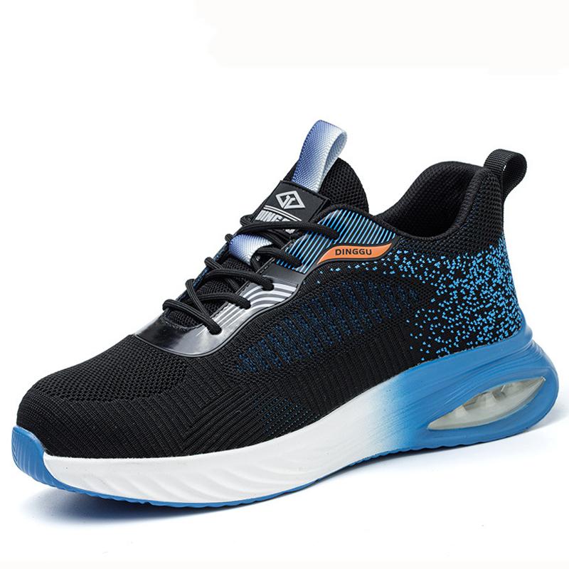 

Fashion Safety Shoes Men Puncture-Proof Work Sneakers Men Air Cushion Protective Shoes Breathable Non-Slip Work Shoes Security 38