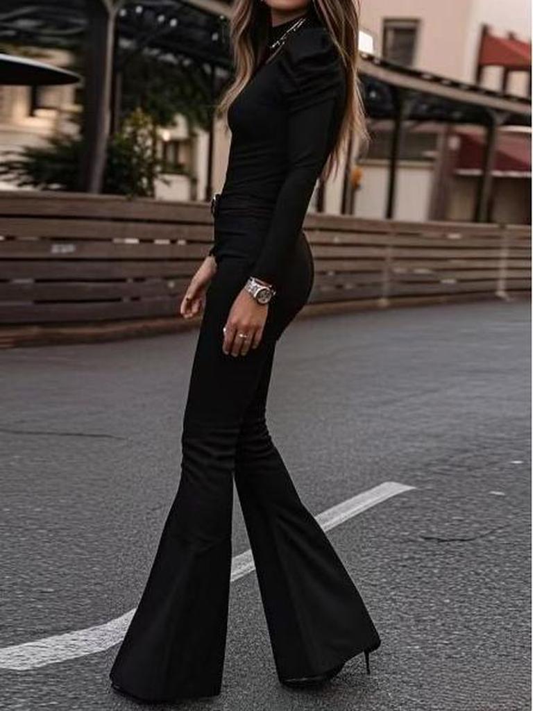 Corduroy Pants Women's Long Trousers Four Seasons Home Clothes Slim Fit Women's Bell Bottom Casual Pants Spot