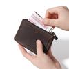 Genuine Leather Zipper Coin Purse for Men Credit Card Holder Mens Coin Purses Cash Change Wallet Car Smart Holder Money Pouch