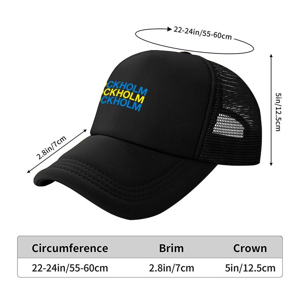 STOCKHOLM Swedish Flag Sverige Sweden Baseball Cap Snapback Cap Anime Hat beach hat golf hat genuine For Women Mens