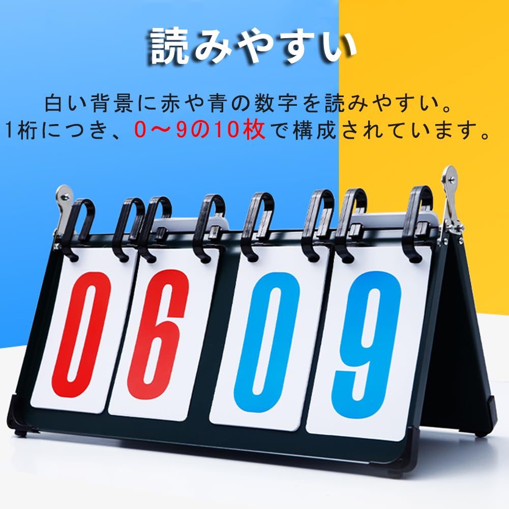 ELECTRO-WEIDEWORLD Scoreboard, 4-Digit, Universal, Waterproof, Sports Scoreboard, Portable, for Sports Days, Games, Baseball, Soccer, Basketball, Tabl