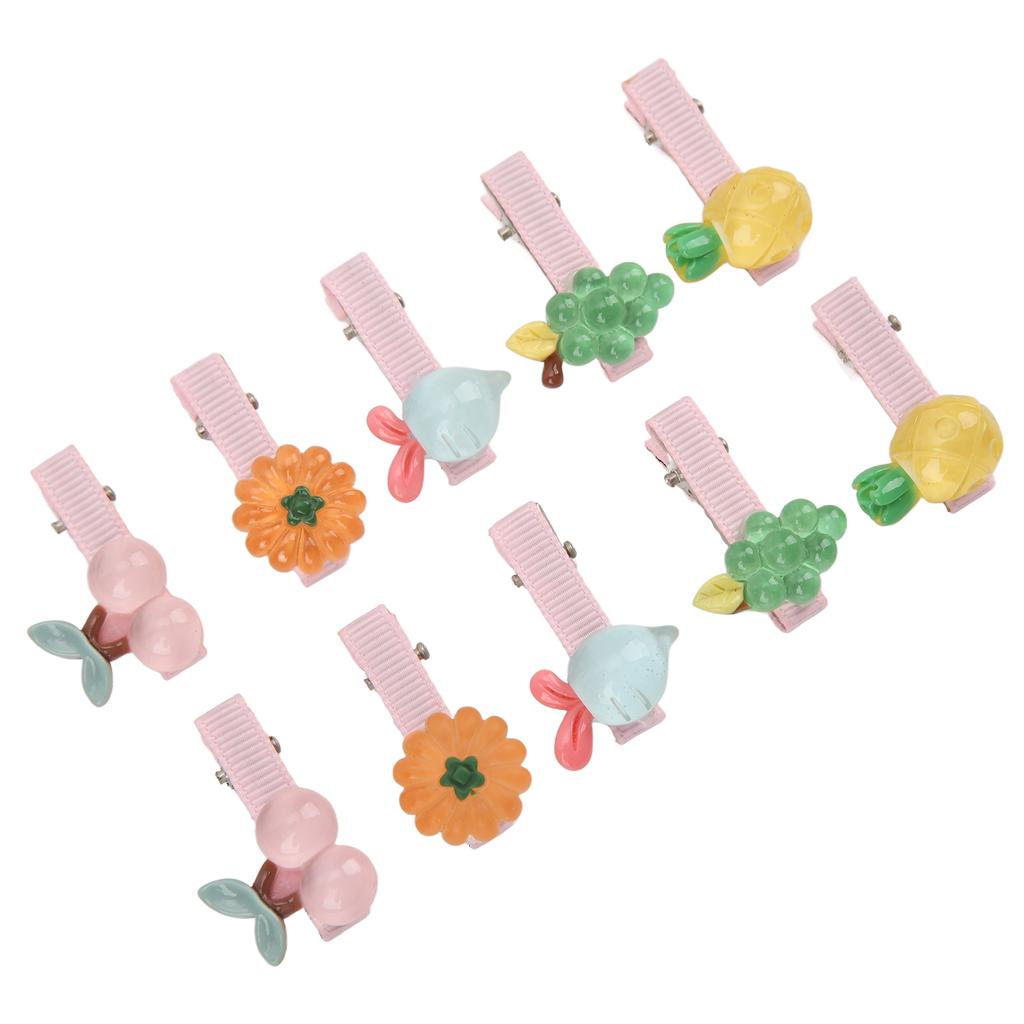 20pcs Pet Fruit Hair Clips Resin Pet Fruit Hairpin Pet Hair Grooming Accessories for Birthday Parties Weddings