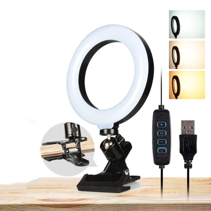 Universal Video Conference Fill Light for Mobile Phones & Cameras with Desktop Metal Clip