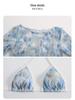 Women's 2025 Split Printed Swimsuit: Tummy Control Slimming Bikini with Hip Wrap Skirt - Four-Piece Set for Hot Spring Resort.