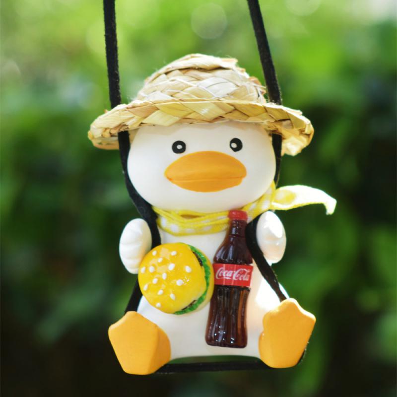 New Cartoon Animal Car Pendant Auto Rearview Mirror Hanging Ornaments For Woman Car Interior Accessories Lucky Gifts