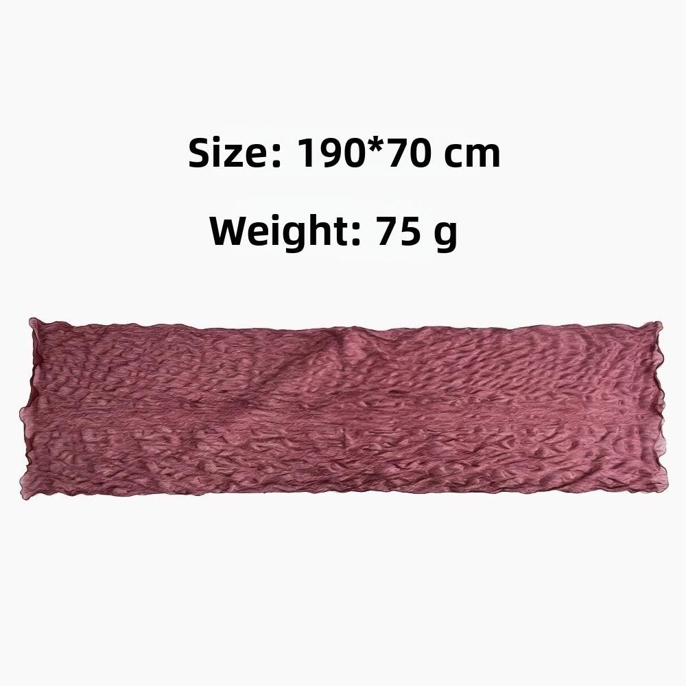 Ruffled Edge Silk Scarf Stripes Chiffon Hijab Veil High Qulaity Sunscreen Headscarf  Outdoor