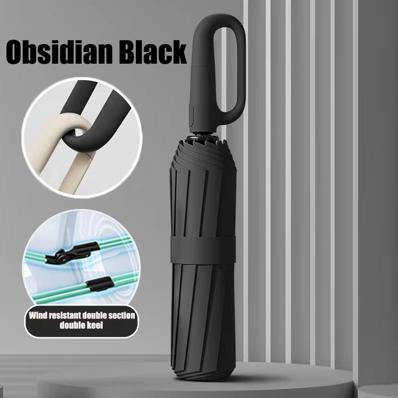 

Extra-large reinforced UV-resistant windproof rainproof fully automatic rotating buckle folding umbrella with double ribs Aluminum&16K
