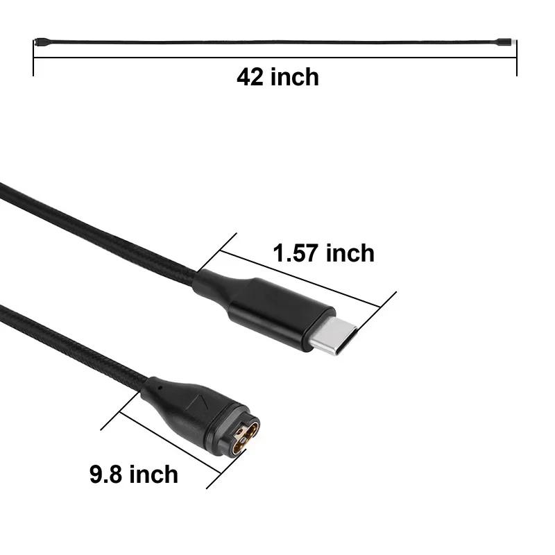 Konektor adaptéru nabíječky USB typu C/Micro/IOS na 4piny pro hodinky Garmin Fenix 7/6/5/7X/6X/5X/ Venu 2 plus Převodník nabíjení