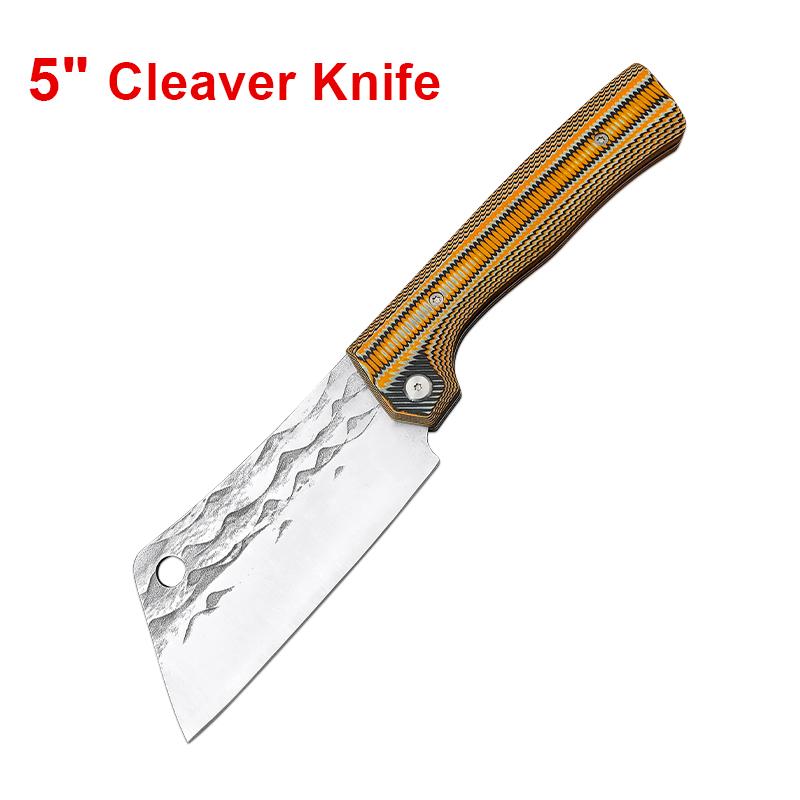 

Складной нож для мяса, рубки овощей, 5Cr15mov, кухонный нож с ручкой G10, нож для обвалки мяса, кованое вручную лезвие, поварской нож