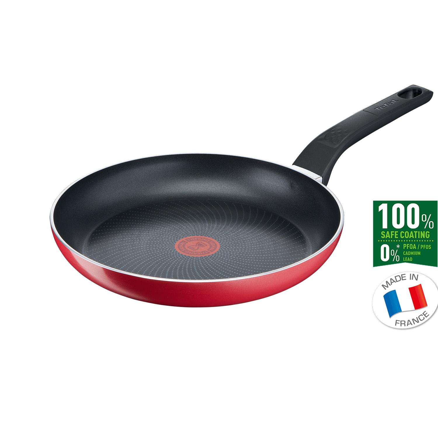 

Индукционная сковорода Tefal Start & Cook (24~30см) Можно мыть в посудомоечной машине в духовке без PFOA Red 24cm