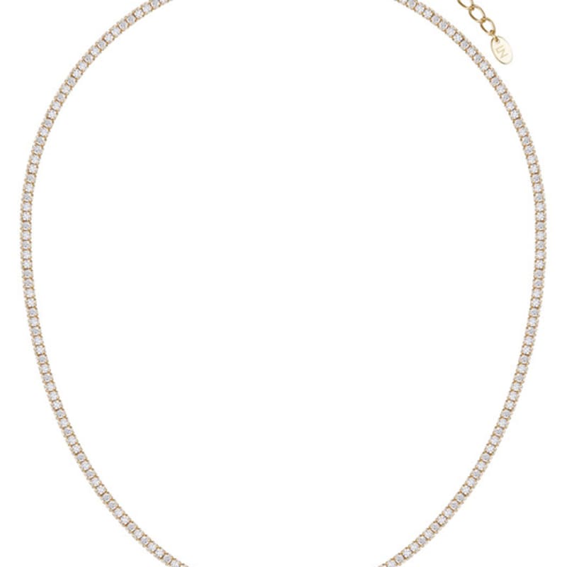 LUNNE Silver 925 Brilliant Slim Tennis Necklace #LSN56