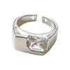 Copper Crafted Beautifully Heart Open Ring For Women Featuring Stylish Geometric Design In Contemporary Fashion