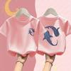 Stylish Whale Shark Graphic Children T-Shirts Funny Cute Summer Short-Sleeved Tees Boys and Girls Ocean Themed  Tshirt