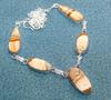 Pretty Picture Jasper 925 Silver Plated Necklace 17" Artisan Handmade Jewelry N9m98
