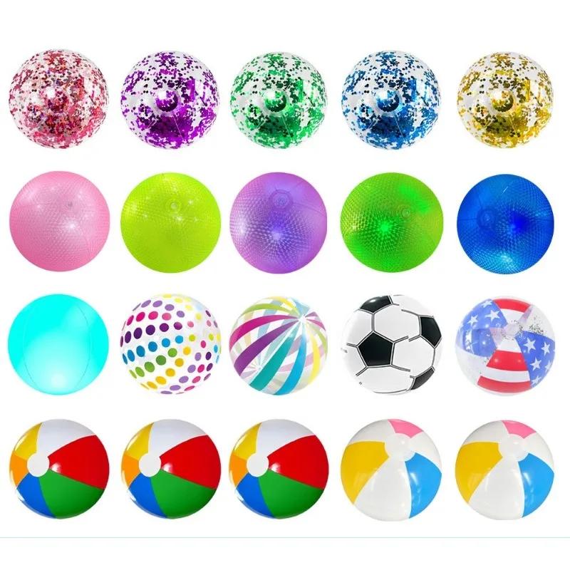 1Pc 40Cm Inflatable Beach Volleyball Durable Not Easily Broken Bouncy Ball Pool Party Seaside Outdoor Activities Children Camp