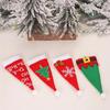 4Pcs Christmas Hat Cutter and Fork Set Hat Storage Tool Christmas Ornament Decorations for Home Xmas Home