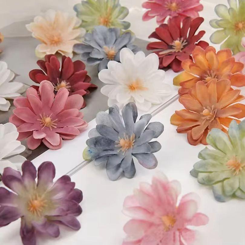 Silk Artificial Flower Chrysanthemum Blossoms Wedding Garden Bridal Bouquet Wreaths Home Vase Table Decor Diy Scrapbook Gift Box