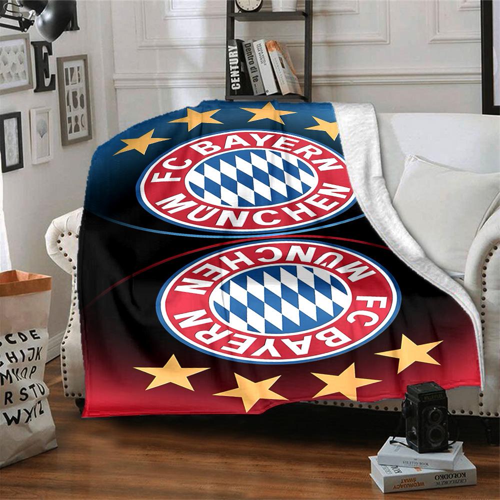 Bayern Munich Stars Blanket Soft Warm Cozy Perfect for Sofa Bedding Couch for All Seasons Digital Print Suitable for Gifting Relatives and Friends