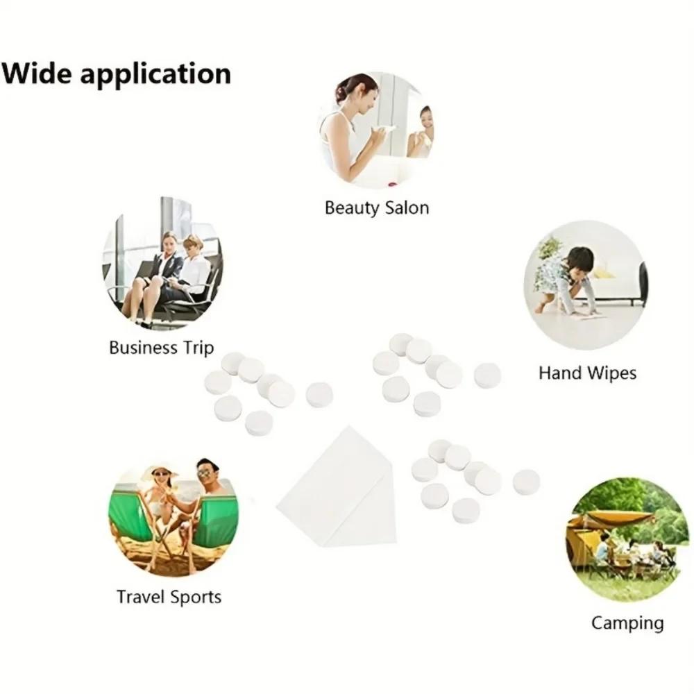 200/100PCS Portable Compressed Towel Disposable Face Cleaning Soft Compressed Hand Wipe Towel Non-Woven Makeup Wipes