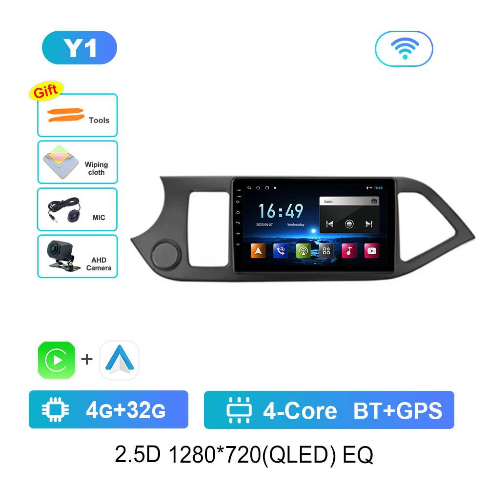 Car Video Multimedia player DSP Stereo for KIA PICANTO Morning 2011 - 2017 Android System GPS Navi WiFi IPS Screen 4G Bluetooth