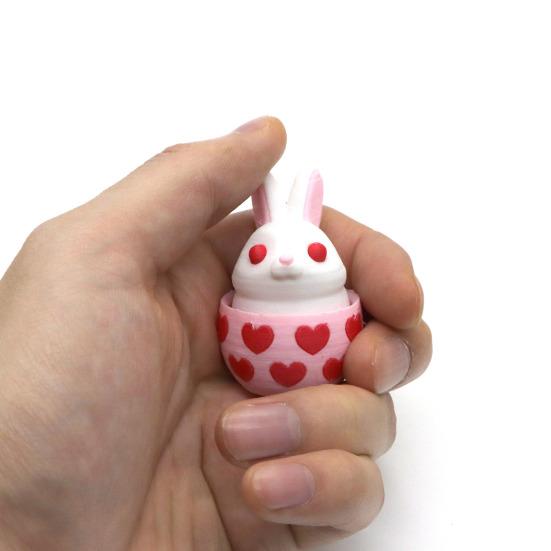 Ornament Ou Iepuraș de Paște Figurină Ou Colorată Imprimată 3D Breloc Jucărie Clicker pentru Deget Iepuraș Ornament Decorațiune de Sărbătoare Cadouri pentru Petrecere