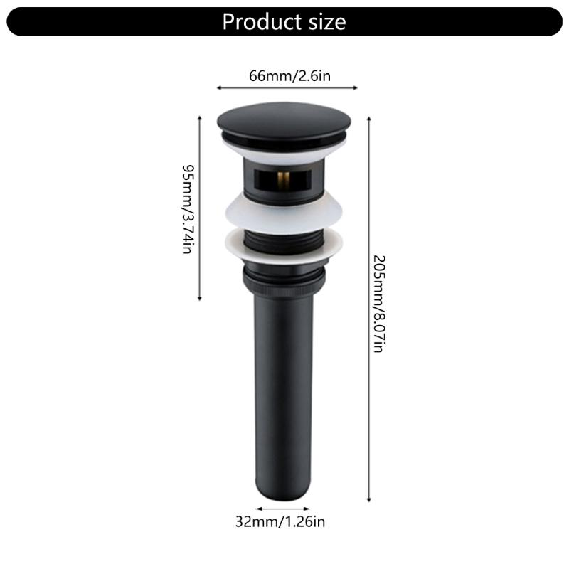 3 In 1 Universal Kitchen Sink Drain Strainer & Bathroom Popup Stopper with Overflows Bathroom Accessories for Sinks