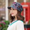Girls Cap Cotton Foldable Earflap Floral Print Baseball Cap Ethnic Style Cap Women Hat Peaked Cap