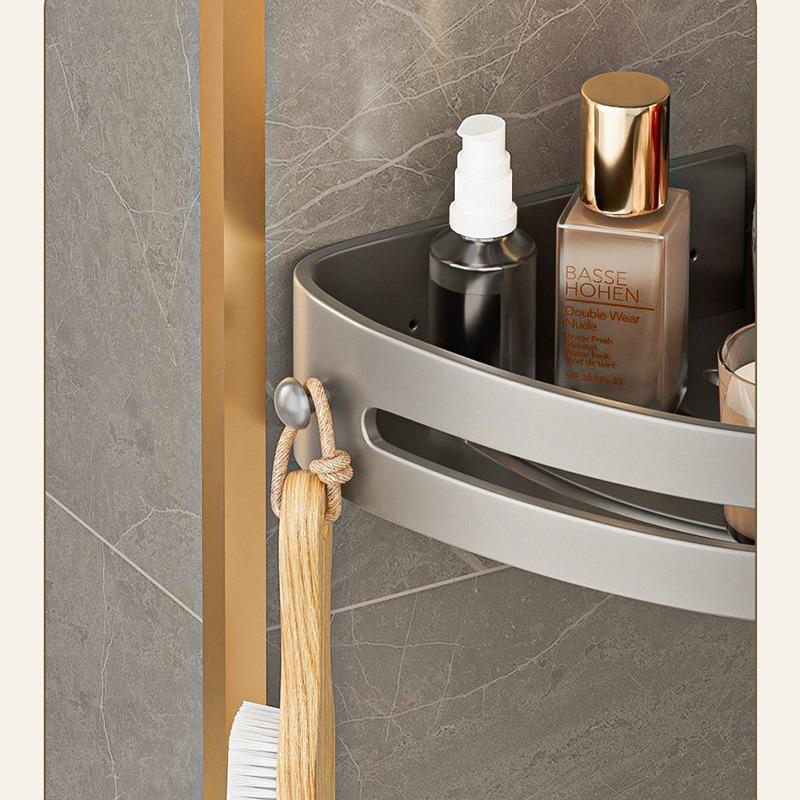 New Bathroom Corner Triangle Shelf No-Drill Storage Rack for Washroom and Toilet Bathroom Corner Shelf