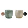 Geometric Glass Water Cup Spherical Handle Coffee Mug Glazed Glass Vase Mugs Coffee Cups Wine Glasses Drinking Glasses