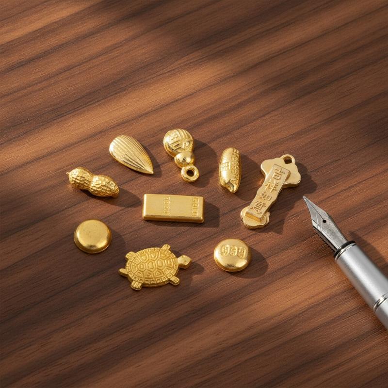 100 Stück Mini Gold Dollar Münzen Reichtum Glück Anziehung Anhänger Miniatur Goldbarren Gold Melonenkerne Handwerk