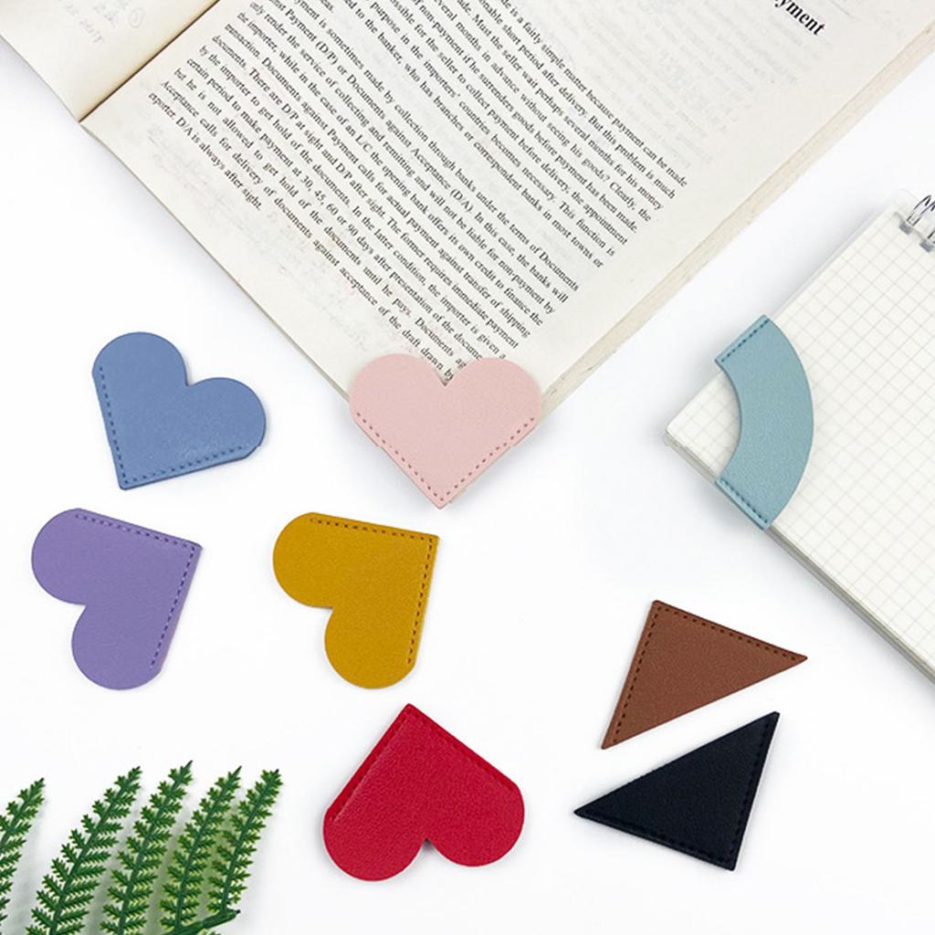 5Pcs Corner Page Book Marker Leather Corner Bookmarks Leather Page Marker Reading Aid for Book Lover Teacher Reader