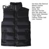 Men Waistcoat Stand Collar Sleeveless Vest Coat with Pockets Zipper Closure Warm Comfortable Down Waistcoat