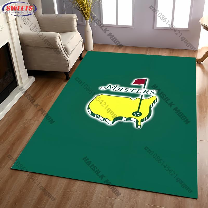 1PC P-Prem1um Golf M-Masters Logo Carpet Rug for Living Room Bedroom Sofa,Office Areas, Mat,Multi Size Optional, Great Gift Rug