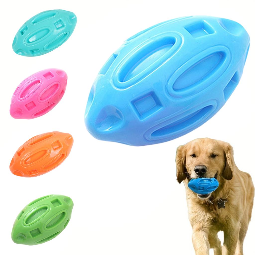 Durable TPR Dog Chew Toy with Squeaker Durable Dog Teething Toy for Small Medium Large Dogs Interactive Training Toy for Teeth Cleaning