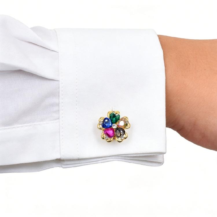 Flower Shaped Button Covers Detachable Clip On for Women Shirt Accessories