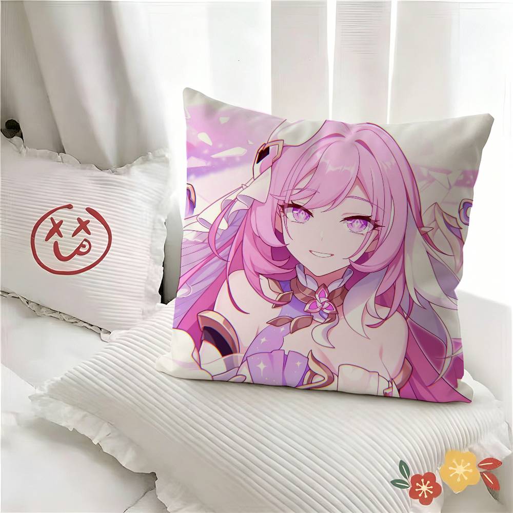Pc Elysia Honkai Impact Rd Pillow Case Fashion Square Pillowcase Bedroom Sofa Room Ins Decoration Leisure