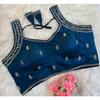Indian Women's Silk Blend Sleeveless Blouse Bollywood Party Wear Ethnic Choli