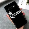 Чехол для телефона King Queen Couples для Samsung Galaxy Note 20 S20 FE Lite Ultra 10 9 8 Pro S10E S10 5G S9 S8 S7 S6 Plus Black