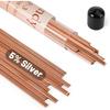 20 Sticks 5% Silver Solder Brazing Rods BCuP-3 Copper Phosphor Alloys Welding Rods 0.050" X 1/8" X 10"Brazing Rods