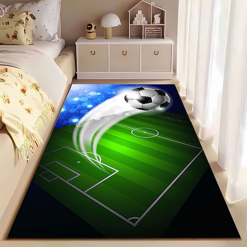 Soccer Field and Ball Design suitable as a non-slip mat for the living room or bedroom sofa