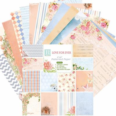 24 Sheets 6‘’ Double-side Printed Vintage Luxurious Craft Paper Origami Pattern Decor Scrapbooking Paper Background Craft Paper
