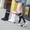 Pantofi sport Flyknit respirabili cu curea de ridicare a înălțimii interioare, la modă, pentru femei, șosete, cizme